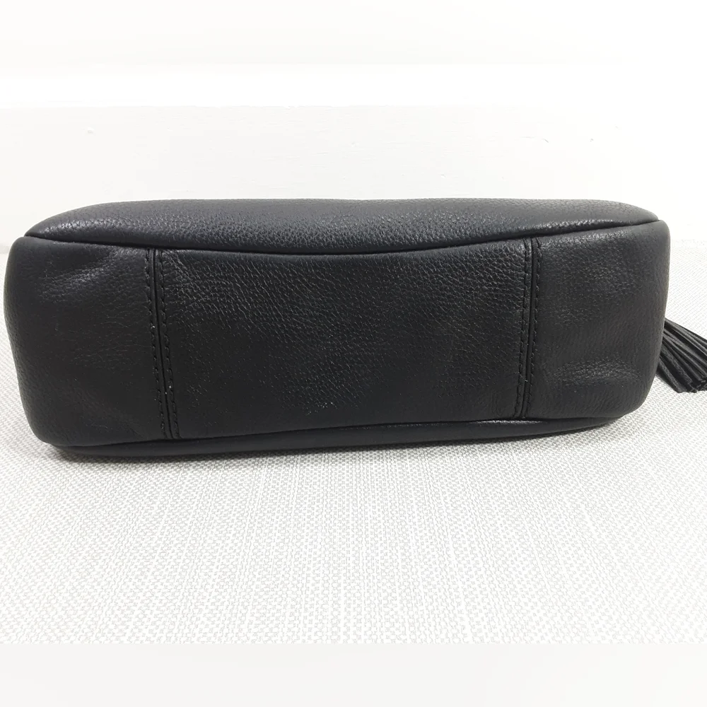 Kate Spade New York Black Pebbled Leather Shoulder Bag Hobo Flaw